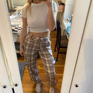 Tan Plaid Tiger Mist Cargo Pant